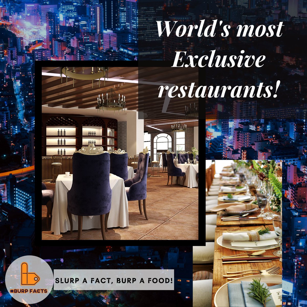 burpfacts's tweet photo. Sitting at home and missing exploring new resturants? 🍛

We exclusively bring you the most exclusive restaurants from around the globe 🌏 via @burpfacts

#wednesdaymorning
#lockdown #Candles4SSR #RestaurantProtest #Restaurantslivesmatter #restaurantes #Foodie https://t.co/Uv1Tm7pZm4