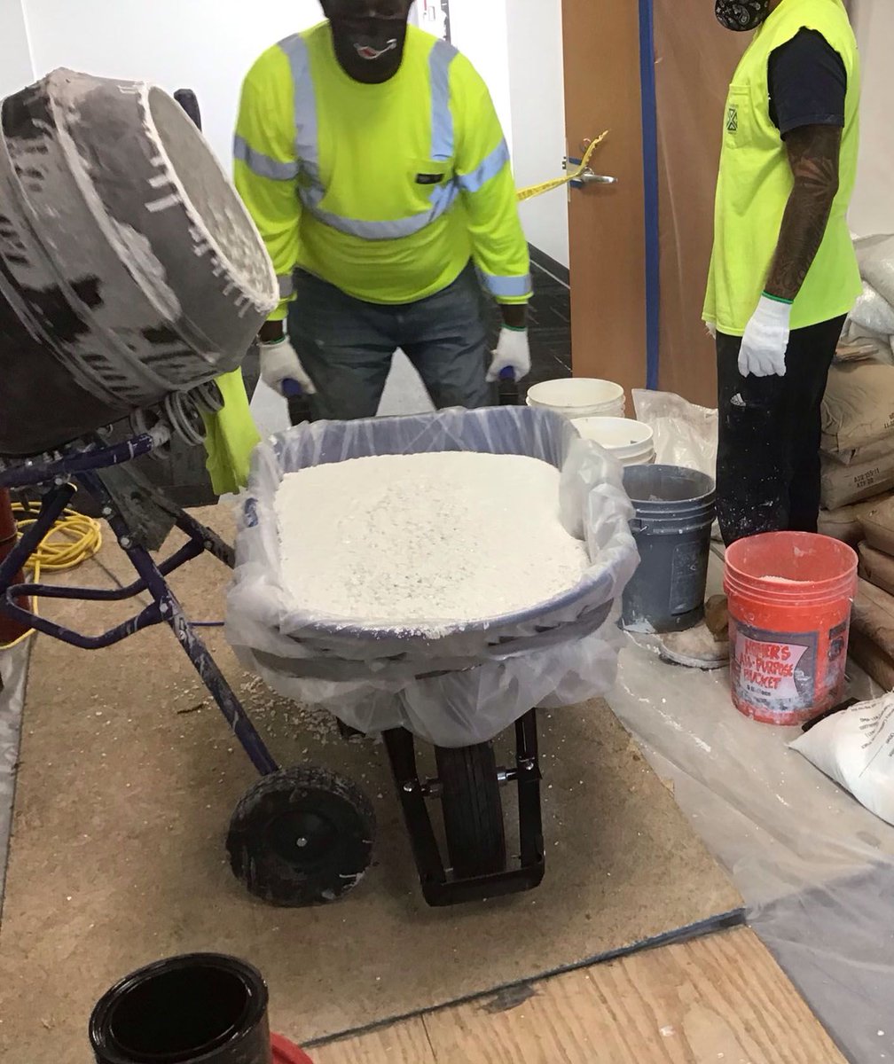 DDTerrazzo's tweet photo. Doyle Dickerson Terrazzo crew members are working on several projects all across the Southeastern United States this week. Check out some of our installers on the job site!
#terrazzo
#construction
#terrazzoinstallation https://t.co/sgopxvljmv