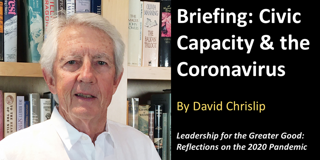The_ILA's tweet photo. The pandemic offers an opportunity to rebuild a more just, equitable, and resilient society. As #ILAMember @DavidDChrislip explains, civic capacity will be key to this endeavor. Read ILA's latest blog:  https://t.co/LdjK0Ps1ya

@TheKLC  @GOVERNING #CivicLeadership #Leadership https://t.co/Ocio6YcMKU