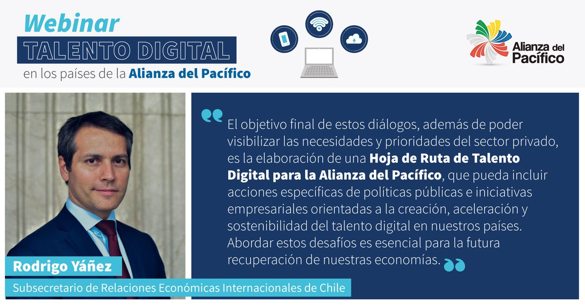 A_delPacifico's tweet photo. Subsecretario @rodrigoyanezb de @subrei_chile durante webinar sobre acciones público-privadas para acelerar la creación de #TalentoDigitalAP 📲🌐. https://t.co/05ZPIaeb5P