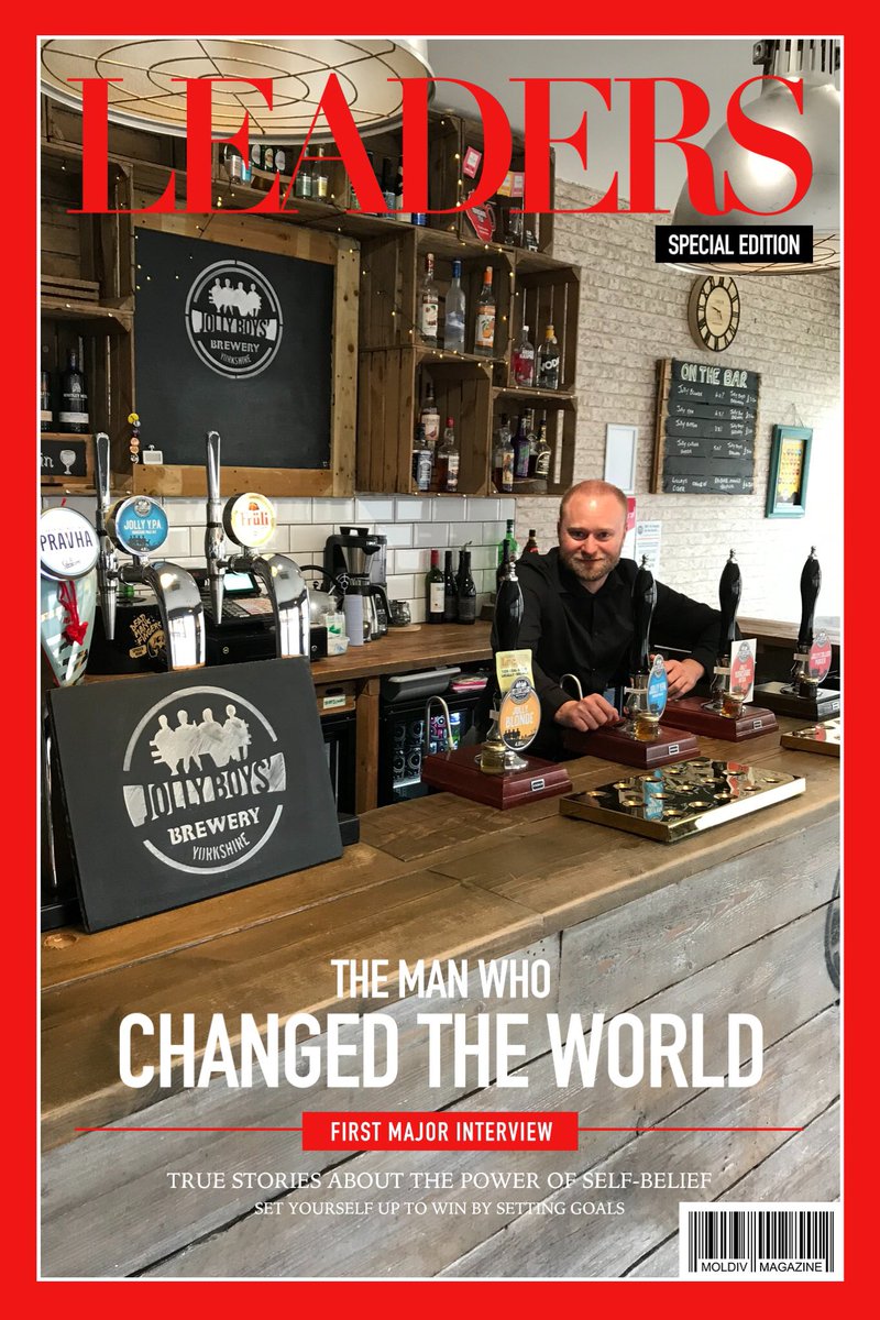 JollyTap's tweet image. Great to see our very own @TarnMod78 on the cover of this month’s Leaders publication. Come and see the man himself AND our new #safedistancing layout AND our outside real ale cafe! Onwards and upwards people!