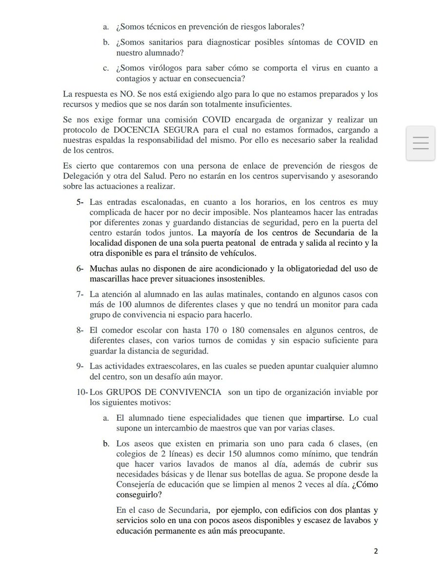 arruku's tweet photo. EN CORIA DEL RÍO LA COMUNIDAD EDUCATIVA SE HA UNIDO PARA DEJAR CLARO QUE ES IMPOSIBLE CUALQUIER PROTOCOLO: https://t.co/PfeuFp4lfy