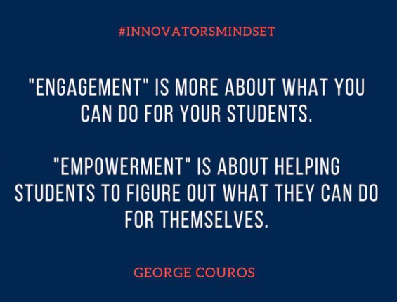 lambert_kellie's tweet photo. "It's not about engagement anymore, it's about empowerment." -@gcouros during the #UnchartedLearning virtual conference this morning! #FeelingInspired #reaganrays #1lisd https://t.co/IxlLSAfyfR