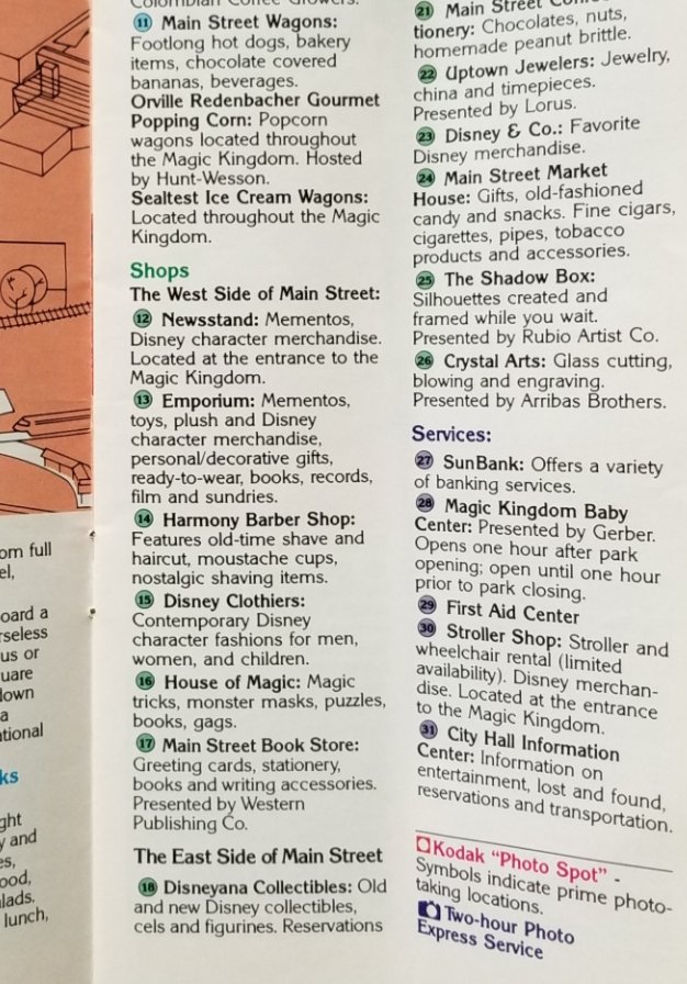 "Walking right down the middle of Main Street USA." 

Turning back the clocks to 1991 to see the Penny Arcade, House of Magic, Harmony Barber Shop, Main Street Book Store &amp; Disneyana Collectibles.

See more: wdwyesterdaytodaytomorrow.blogspot.com/2020/04/13-loo…

#MagicKingdom #wdw #DisneyWorld
#MainStreetUSA