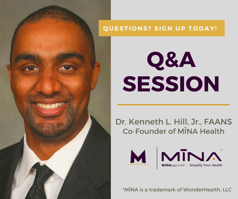 MINAHealth's tweet photo. New to MฤชNA or have seen us across social media and want to learn more? Join our Q&A with MINA COO, Dr. Kenneth Hill, Jr., MD, FAANS
Thursday, August 6th at 5pm ET
Reserve your spot! https://t.co/9Zh16GH1LL
#healthcare #physicians #administrators #MINAapp https://t.co/gBMcV1FkFh