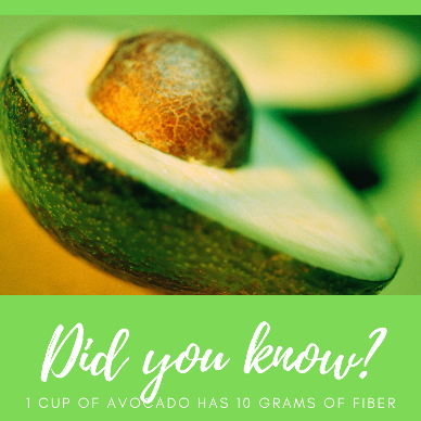 SodexoONU's tweet photo. Avocados are known for their healthy fats, and delicious flavor, but did you now they're also a great source of fiber?  1 cup of avocado has 10 grams of fiber! https://t.co/BNbHTWjHQR
