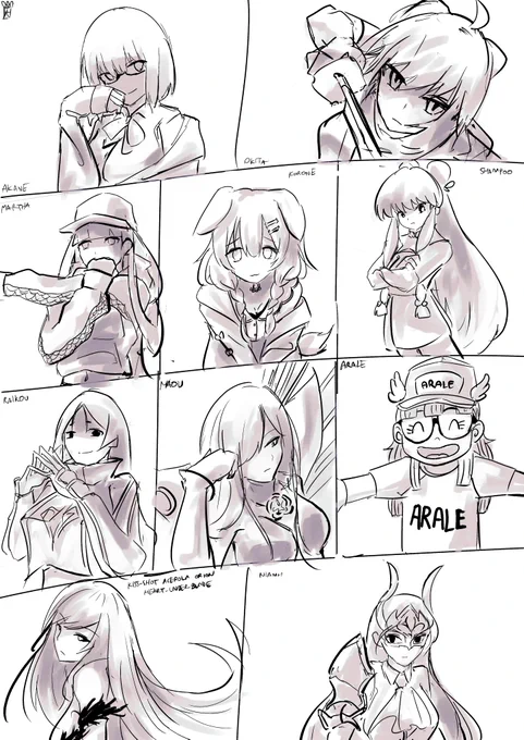 10 doodles from today's stream! 
Took 2 hours 40 minutes. 
Thank you so much for the suggestions, it was fun!
Hope you like it. 