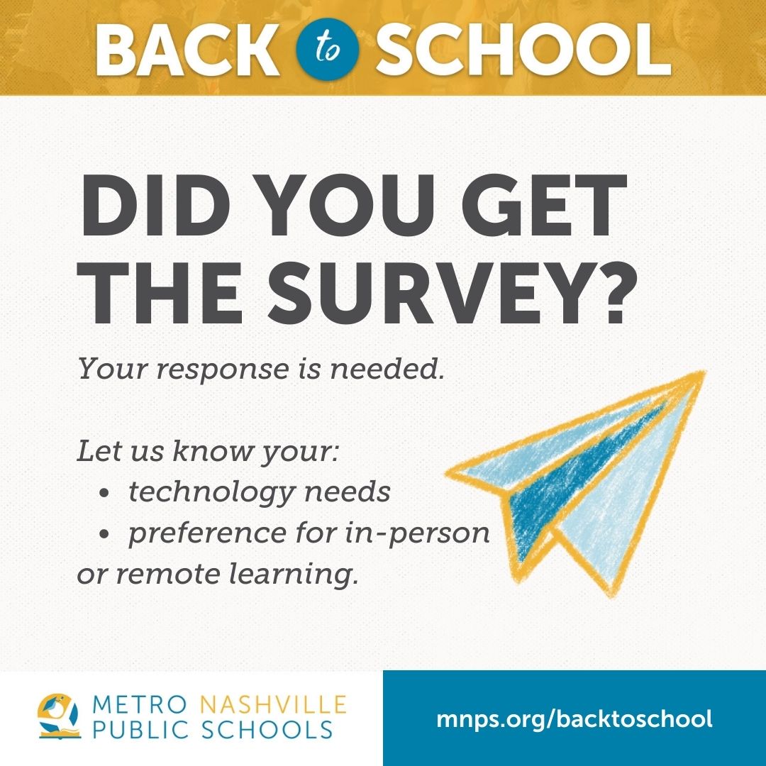 MetroSchools's tweet photo. ❓Families, if you haven't already done so, please respond to the survey emailed yesterday. We want to know more about your in-person vs remote learning preferences and technology needs. 

Link to survey on https://t.co/SrNyNhpfon and here https://t.co/U5HQGJ99yt https://t.co/Sr3pMvy2QW