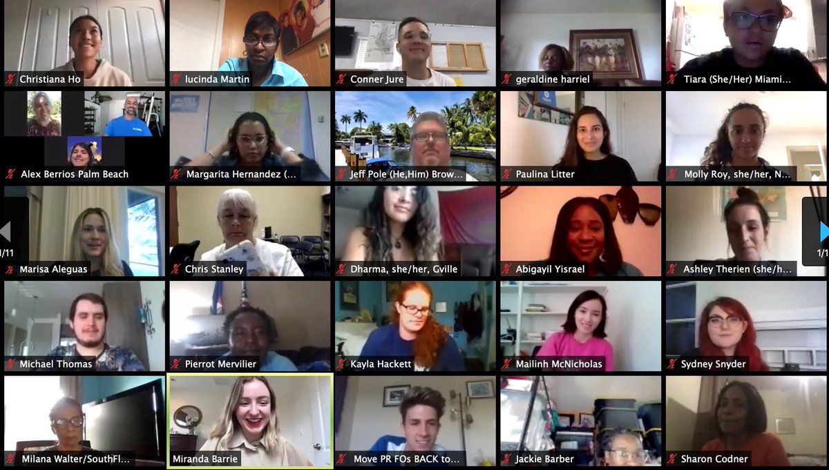 Attending Florida onboarding leadership training. We have phenomenal leadership and we are in the need of volunteers to make phone calls and attend our events. Use the link below to join in with the fun &amp; excitement. mobilize.us/floridadems/ev…