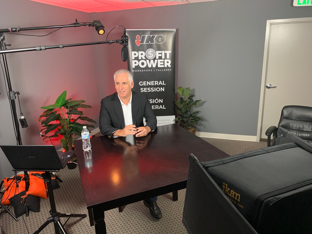 IKORoofing's tweet photo. We're socially distant and on the air with this morning's virtual Profit Power.

There's still time to join us for the afternoon session and learn about building a better business: https://t.co/xTCeiajANU  #RoofingElevated https://t.co/lwYxbaYYce