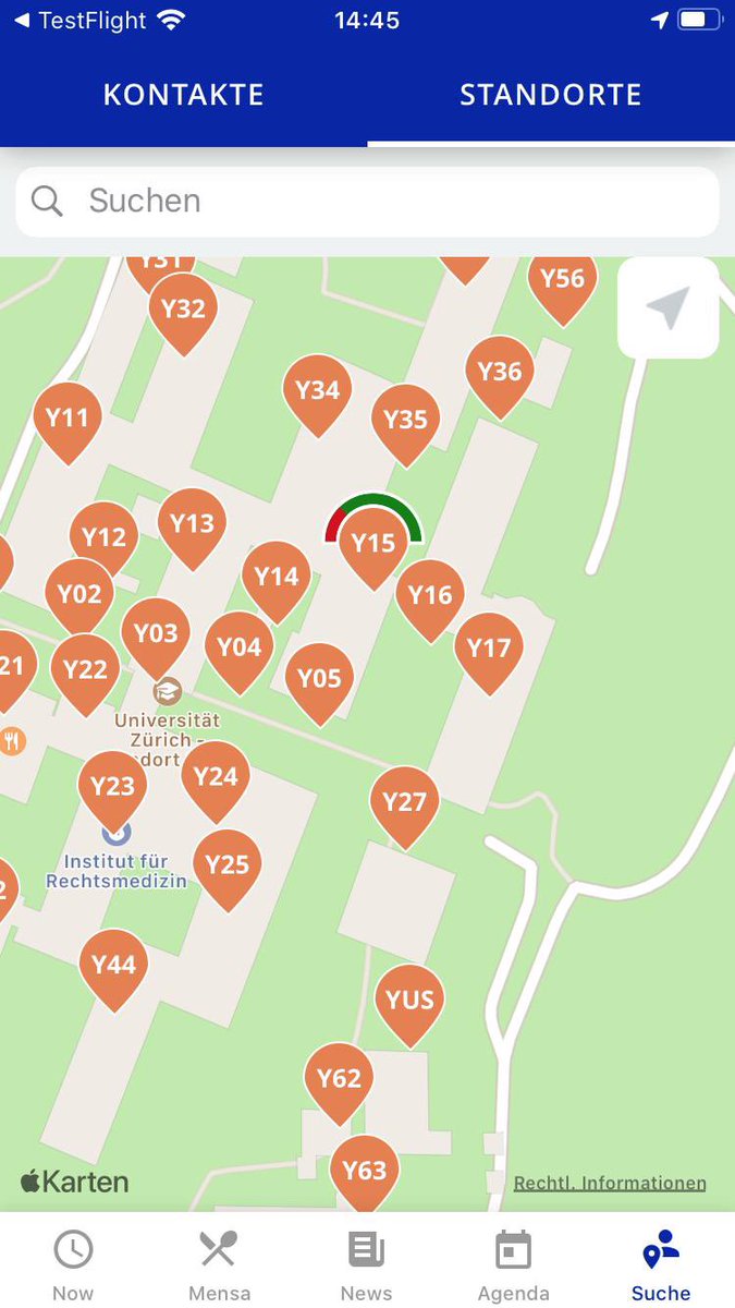 UZH now v3.2 für iOS &amp; Android!

- Anzeige der aktuellen Auslastung der Lernarbeitsplätze in den Bibliotheken
- Anzeige der Öffnungszeiten aller Bibliotheken
- Angebot der ETH-Mensen auch verfügbar