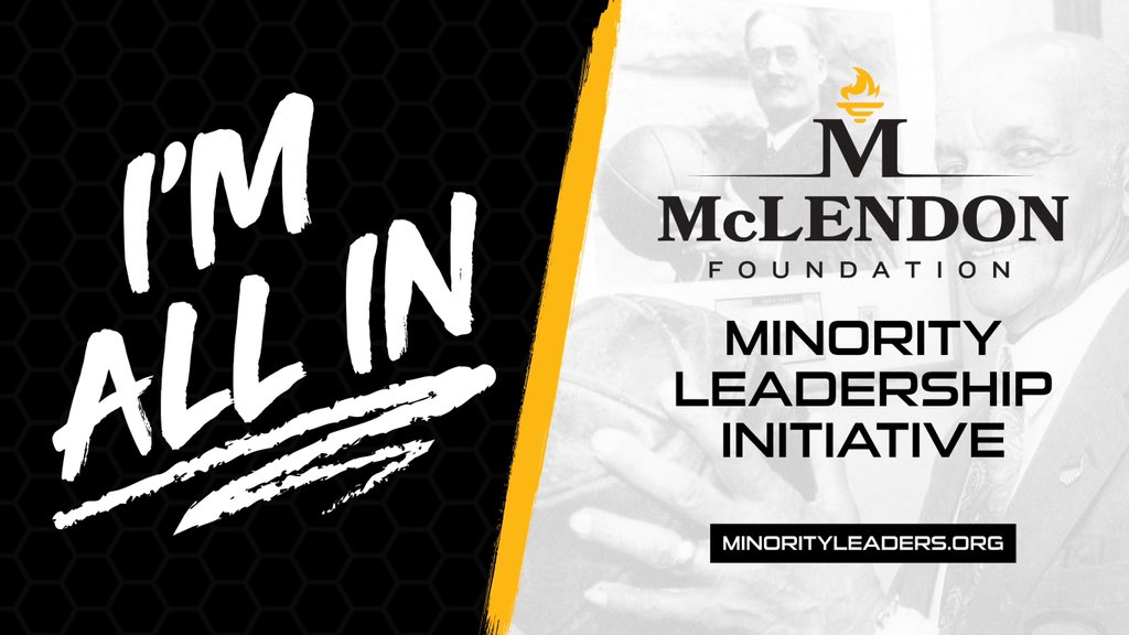 I’m all in. Proud to help launch the McLendon Foundation Minority Leadership Initiative and help provide access and opportunity to deserving minority candidates as #FutureLeaders. Learn more at MinorityLeaders.org. #MLI