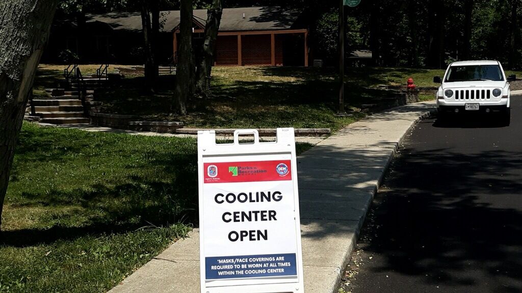 PGCountyOHS's tweet photo. The County's Three Cooling Centers are open today! Each facility operates from 12pm-6pm.

Three Cooling Centers are: 
Ardmore Recreation Building, 
Birchwood City Recreation Building, and Adelphi Recreation Building.
⠀
*Masks will be required at all times in the cooling centers https://t.co/BtDf3fD3la