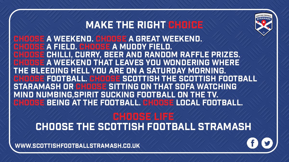 sfstramash's tweet photo. Make the right choice 🏴󠁧󠁢󠁳󠁣󠁴󠁿

#ScottishFootball #GroundHopping #GameHop #ChooseLife https://t.co/kSr1l7HkX0