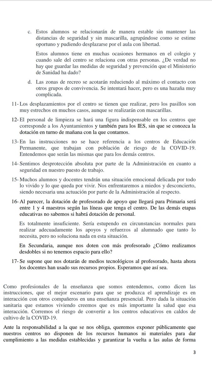 MareaVerde_SE's tweet photo. ‼️‼️🗣️Comunicado de directores/as y Equipos Docentes de la Comunidad Educativa de Coria del Río ante las instrucciones y medidas establecidas por la Consejería de Educación y Deporte para el curso escolar 2020/2021.
💚💪👏 https://t.co/XAIYXMfqVe
