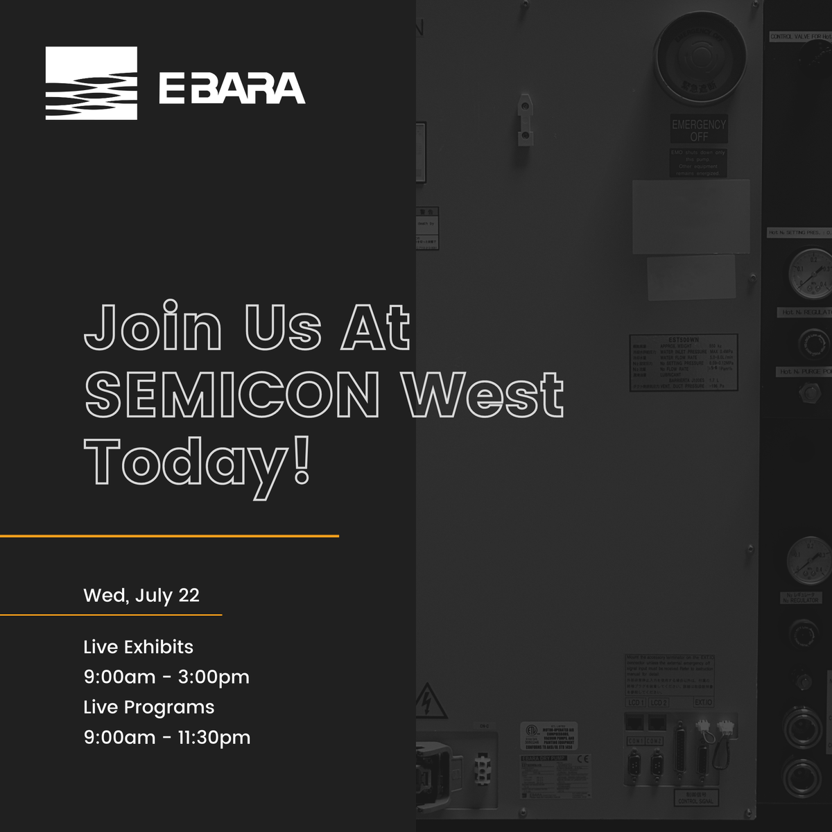 EbaraTechSac's tweet photo. Check out our agenda for Wednesday at #SEMICONWest We are looking forward to meeting with you all virtually.

#EbaraTechnologies #EBARA #SEMI50 #VacuumPumpsAndAbatement #SemiconductorIndustry #GeneralVacuum https://t.co/fR3qXzlAHL