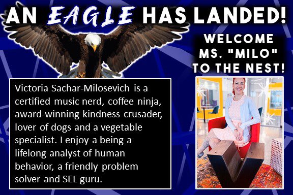LandstownEagles's tweet photo. Welcome Ms. “Milo” to The Nest! 💙🖤🦅 #LoveFromLandstown https://t.co/p9In20d744