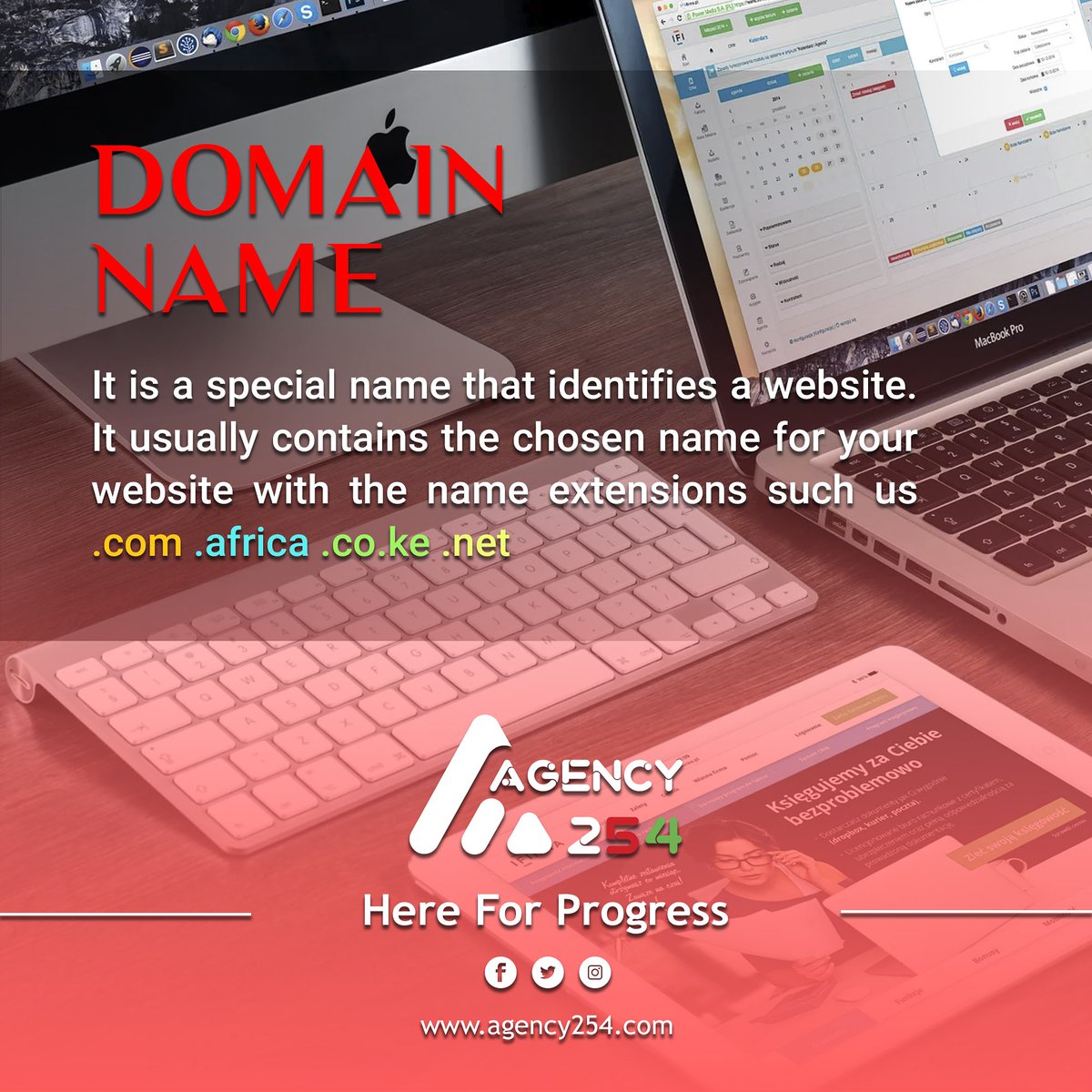Agency254llc's tweet photo. So what is a domain🤔

#Hereforprogress #agency254 #domain #domainname #domainhosting #websitedesign #tech #technology #ArtificialIntelligence #TechNews #techie #innovation #WomenWhoCode #coding #programming #startups #business #futureofwork https://t.co/chkQSUDqjh
