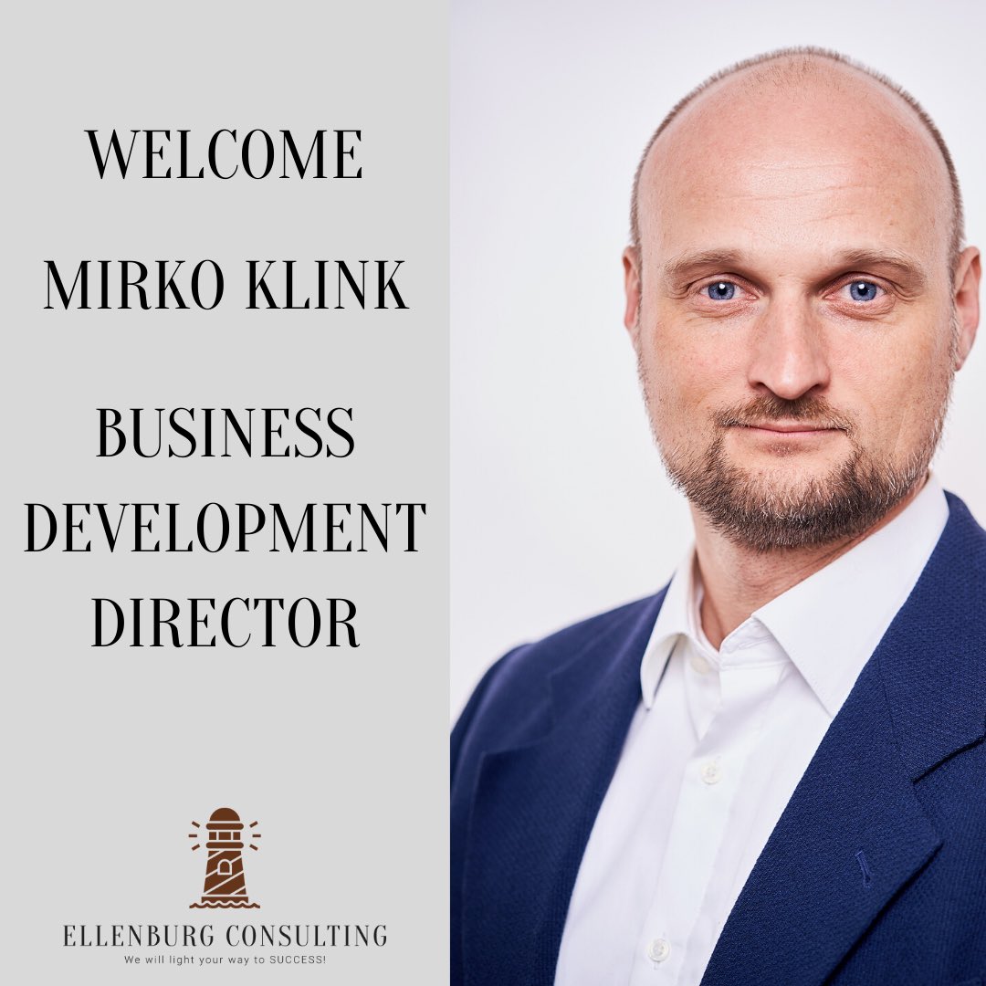 EllenburgConsul's tweet photo. We are happy to welcome Mr. Mirko Klink as our new Business Development Director to our team at Ellenburg Consulting! Mr. Klink has more than 10 years of business experience in the consulting industry. In the next week we will provide more information about Mr. Klink. 
#team https://t.co/KJnM0AaA7g