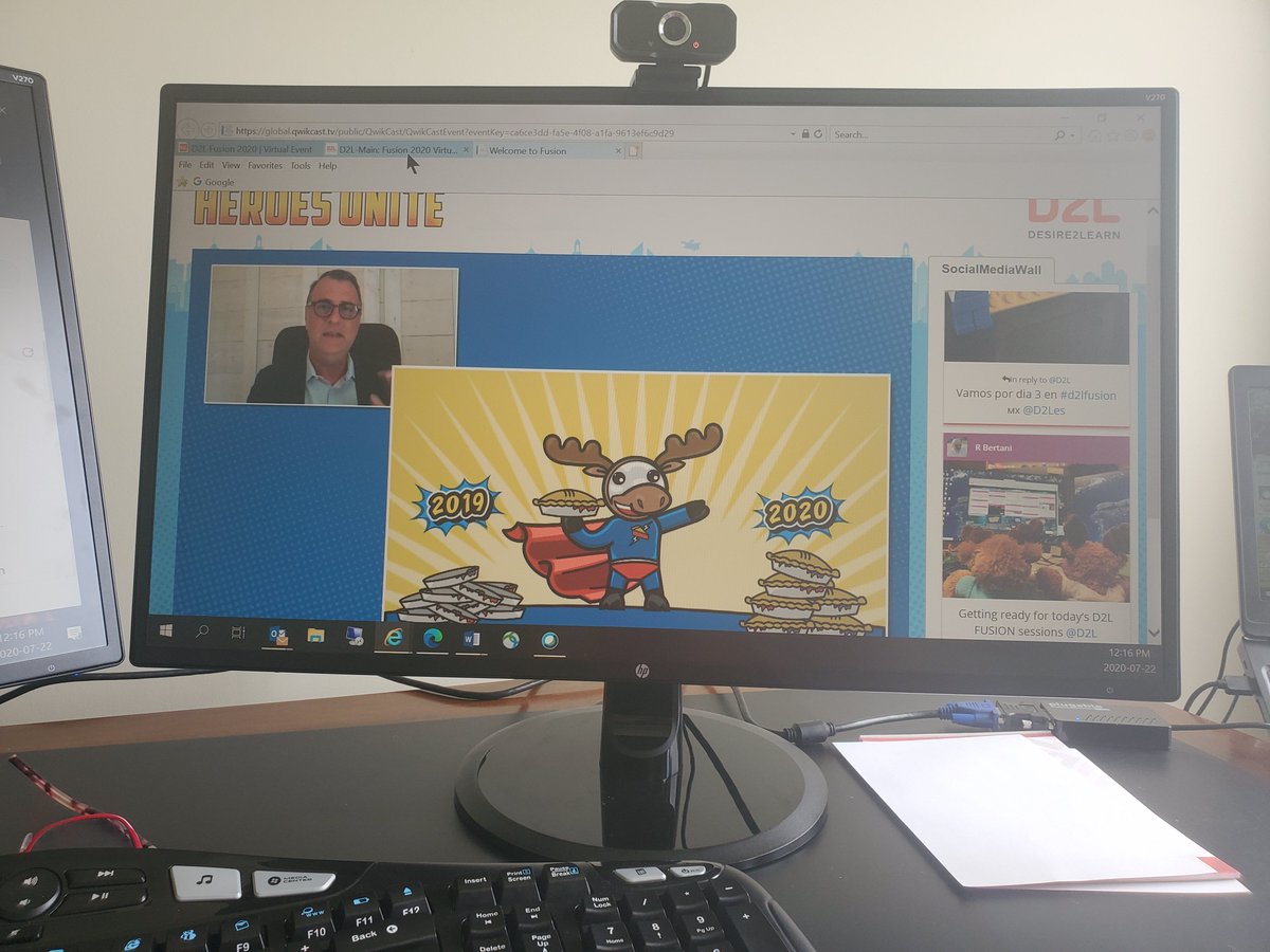 LJYoung4's tweet photo. Hanging out with the D2L Heroes at the virtual D2L Fusion conference!  Its been awesome so far. #D2LFusion https://t.co/sNgdTRMtCi