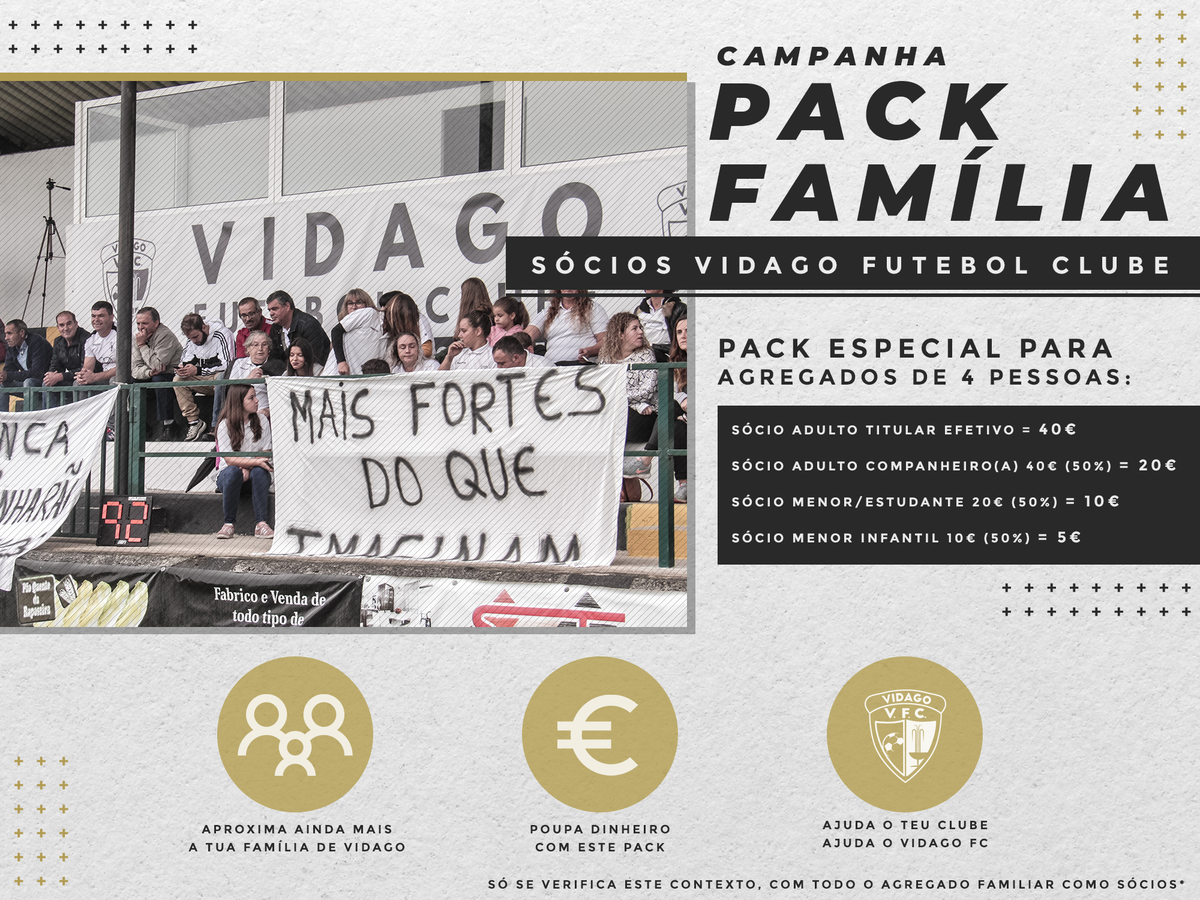 vidagofc's tweet photo. A NOSSA FAMÍLIA VIDAGUENSE tem agora o Pack Família!!
#vidago #vidagofc #packfamilia #campeonatodeportugal #familia https://t.co/2sP0lxPhqz