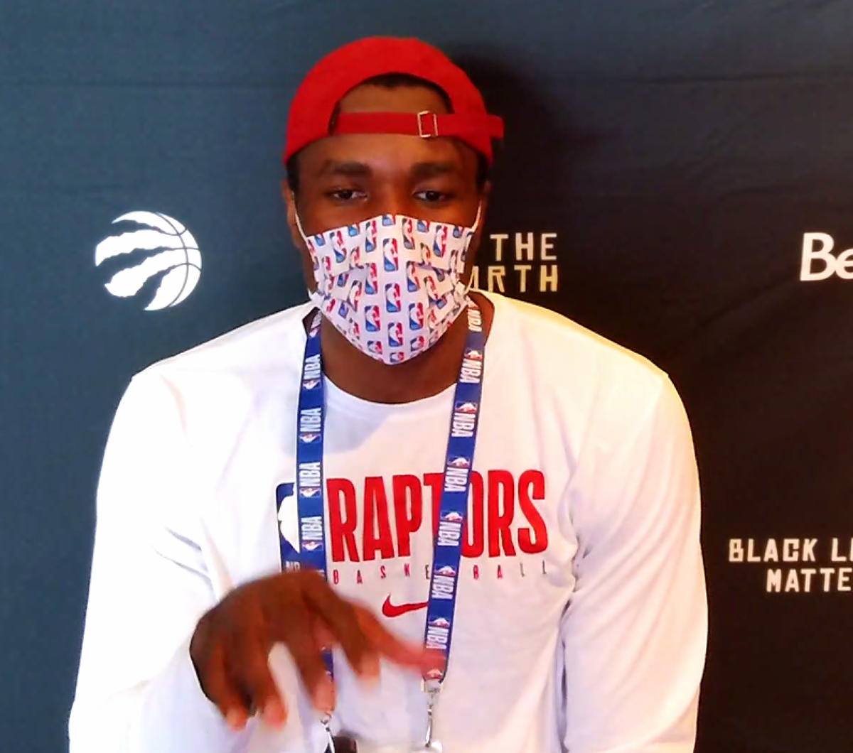 JLew1050's tweet photo. Serge Ibaka showed up to his media availability playing music and dancing, later says: "I miss Toronto right now, man."

The people's champion. https://t.co/k9F9AuwbPd