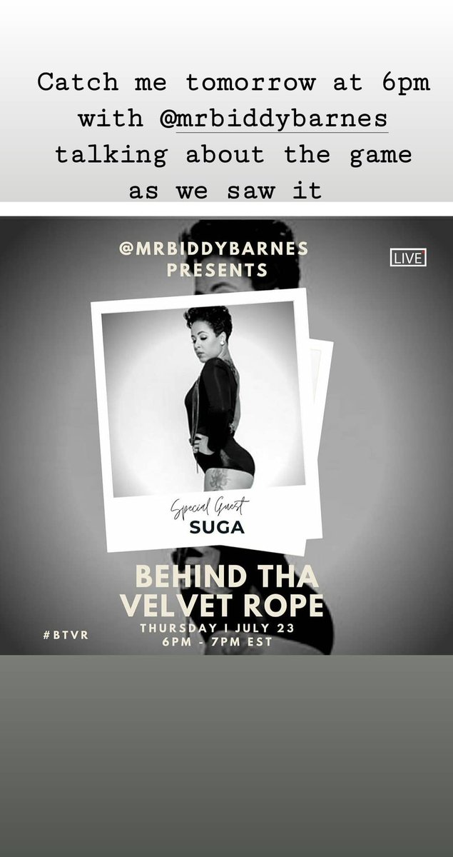 sugaware's tweet image. Hey yall its been awhile..but u can catch me on Instagram live tomorrow at 6pm