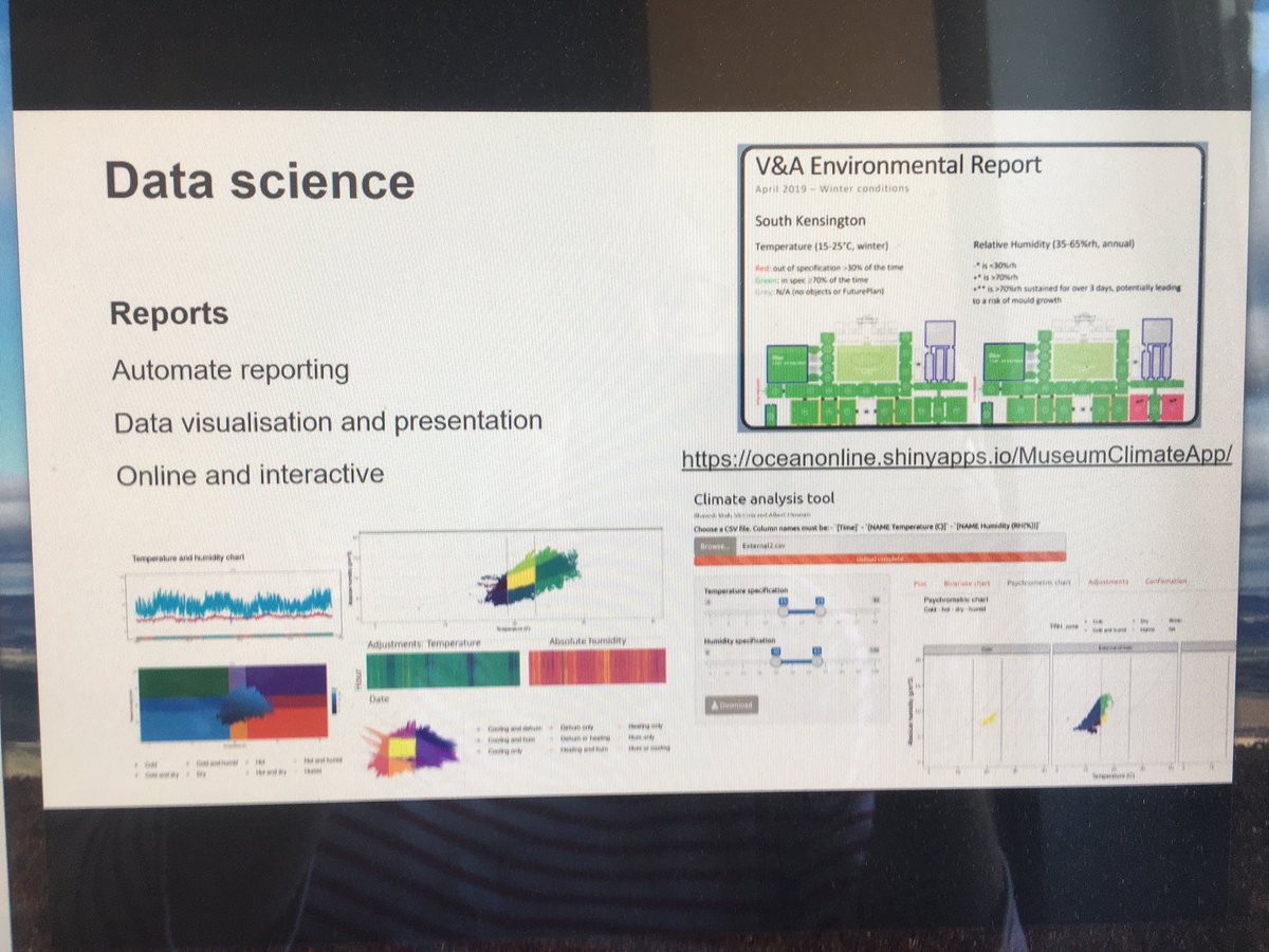 MacalisterFiona's tweet photo. Thank you, @bhav_shah and @ICONSci for a v interesting webinar on ‘Intro to R + Data Science’. Lots beyond me, but v interesting indeed to hear of automated reports for environmental data, intro to coding etc #ConservationTogetherAtHome #PreventiveConservation #CollectionsCare https://t.co/TsPnd96lIW