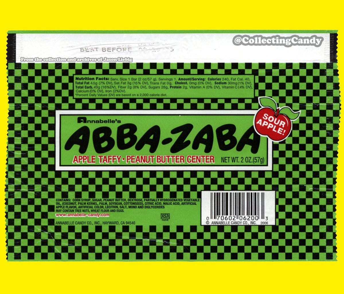 Collectingcandy's tweet photo. ... Abba-Zaba was still a Doumak brand), along with highlights of the last few years of limited edition flavors, including a wrapper for an Abba-Zaba ice cream bar from the 1980’s! #candy #vintagecandy #CaliforniaCandy #candyhistory #icecream #candyicecream #doumak #1970s #70s https://t.co/iz6Df7EeT5