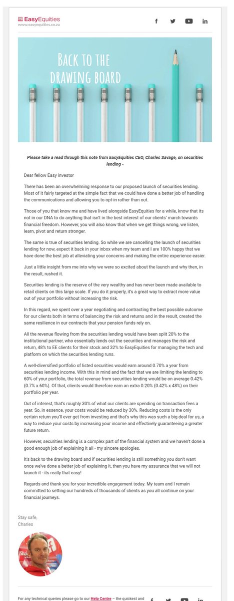 Tough day. Lessons learnt. We rise stronger tomorrow. Thanks <a href="/EasyEquities/">EasyEquities</a> clients for your engagement.