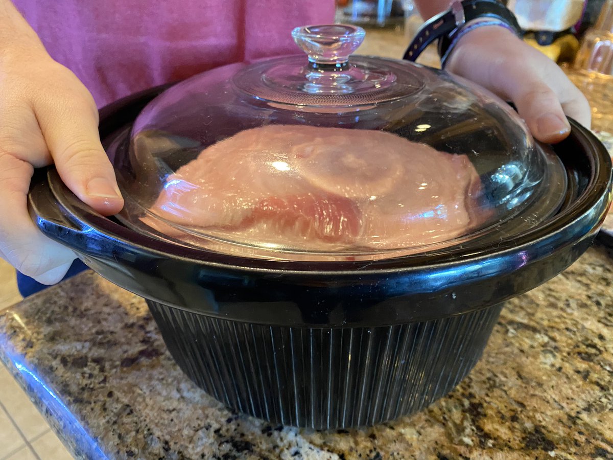 MariaHumphreys8's tweet photo. That’s some rump #roast right there!🤣 It’s actually pork butt&amp;my son helping make Kahlua #pork for a #Luau Themed #party. New Video coming soon #Pamperedchef #cooking #cookingwithmaria #cookingdemo #food #howipamperedchef #pamperedchefconsultant https://t.co/HTLZgJHdoC