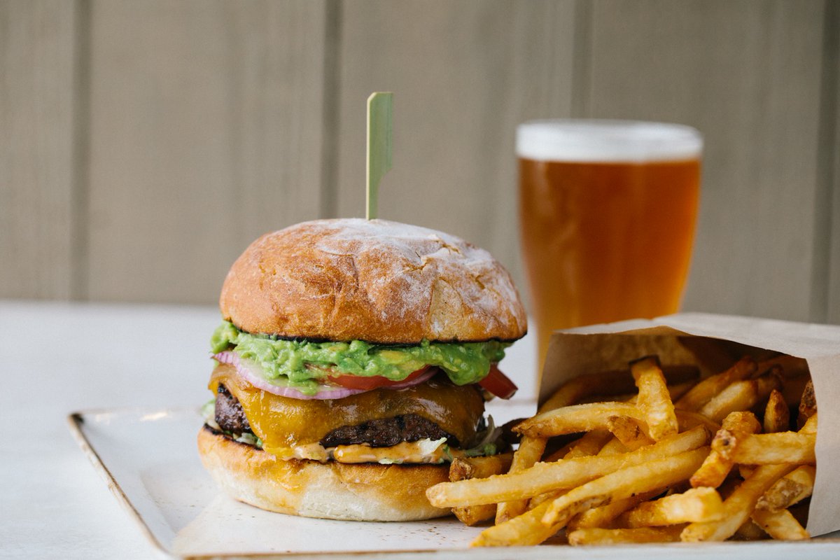 When your Chef's Burger is 💯! Pro Tip: Add duroc applewood bacon and avocado. 🍔 🍟