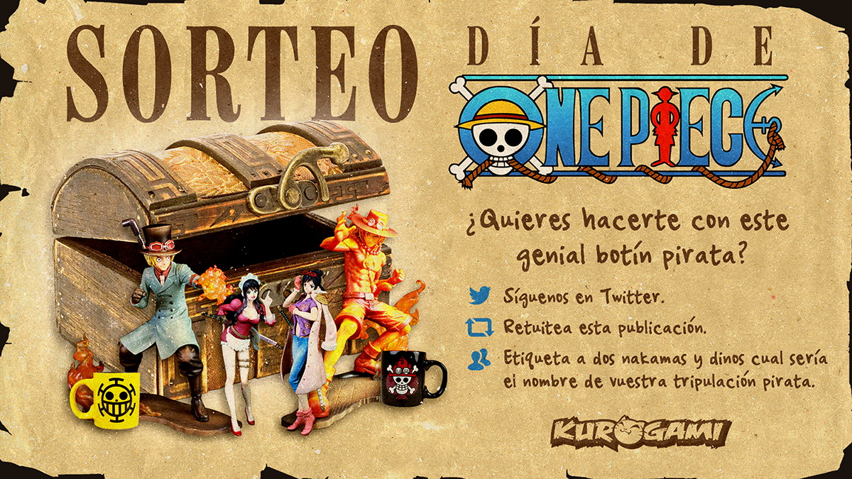 Kurogamicom's tweet photo. ☠️Queremos celebrar el Día de One Piece con vosotr@s y ¿que mejor que con un sorteo?

Participar es tan sencillo como seguir las instrucciones que aparecen en la imagen.

📅Fecha limite 26 de julio a las 23:59h.

📜Bases de participación: https://t.co/FoKBdCH5nm

¡Mucha suerte! https://t.co/cCJUZxCEzh