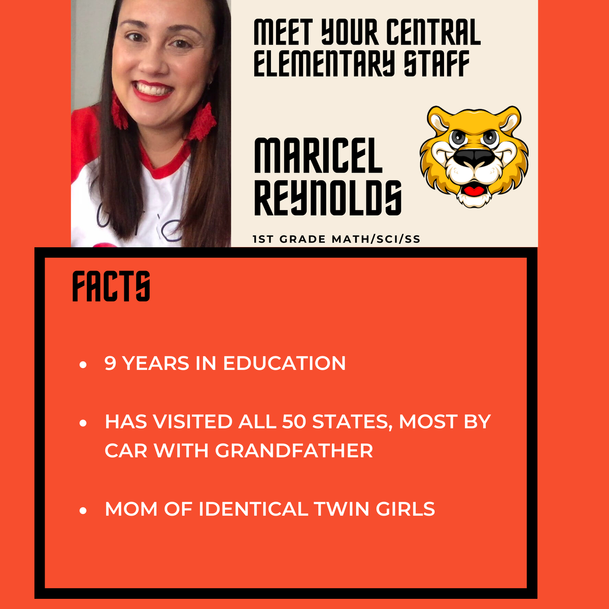 CentralCFB's tweet photo. 1st Grade: Meet the wonderful teachers and staff at Central Elementary!

1er Grado: Conozca a los maravillosos maestros y personal a Central Elementary! https://t.co/4h6vPmvaxM