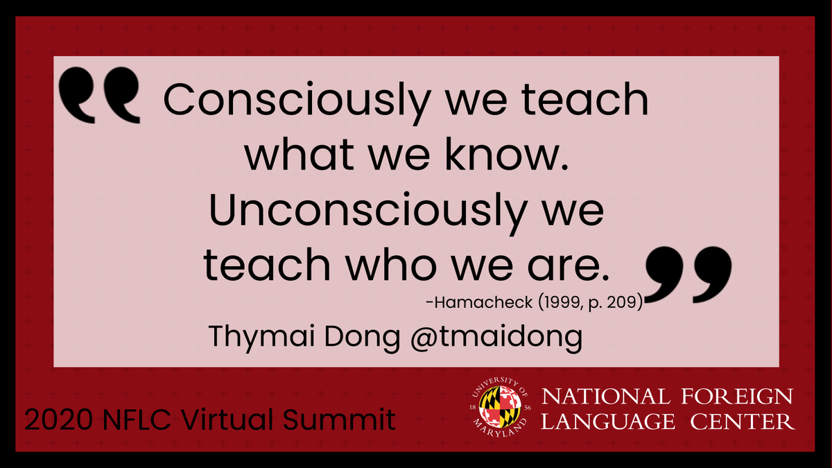 NFLC_UMD's tweet photo. Powerful words as we think about the #LearningEnvironment for our students, our colleagues, and ourselves this coming school year. Thank you for your vulnerability and honesty (read: courage) @drzarrow @tmaidong @KatyArnett @spanish_rhodes #NFLCvirtualsummit https://t.co/LOmUUMGGC7