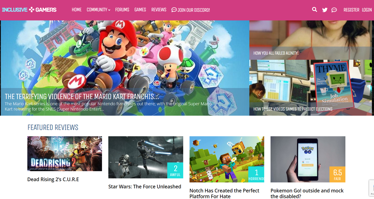 The various accounts here all have links to a staggering number of decently put together, and again, very unfunny satire sites, including "Beezfud", "Inclusive Gamers", and "SisThis" (Hey, it's our old friend Katie!), where the articles are all wordpress default Themes