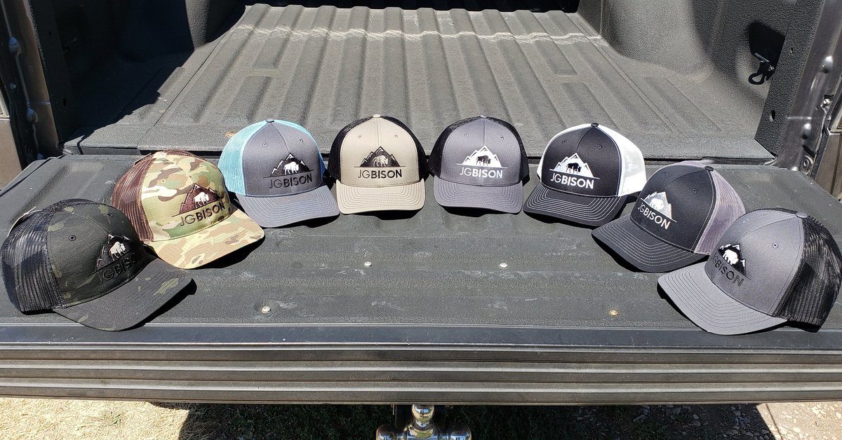 JG_Bison's tweet photo. New hat colors up on the website! Get yours now before they sell out: https://t.co/KR67hx1QsJ
#JGBison #DoItForBison #BeLikeBison #VisitSheridan #Sheridan #VisitWyoming #Wyoming https://t.co/NrdhDayZET