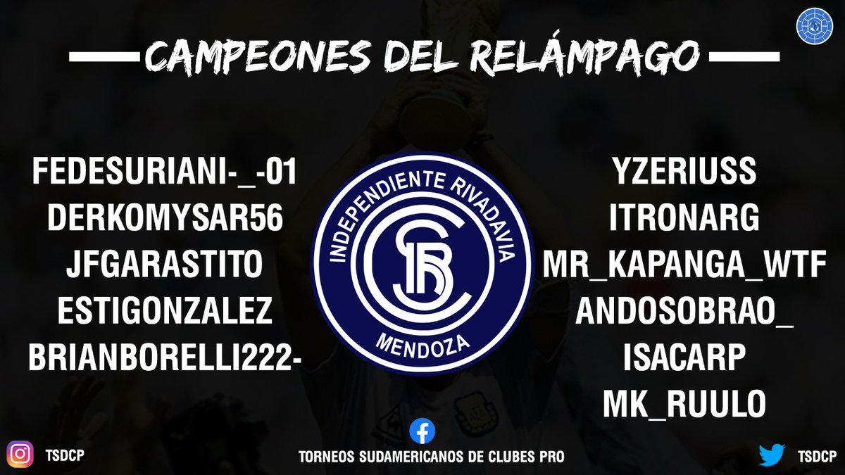 TSDCP's tweet photo. Queremos felicitar 🥳 a @CSIReSports por salir campeón 🏆🎖️ del relámpago TSDCP elite segunda edición
Campaña del campeón 👇
4PJ: 0PE: 0PP: 7GF: 2GC: +5DG
#juegoentsdcp
#torneorelampago
#tsdcp
#campeones https://t.co/G7dJapfmrA