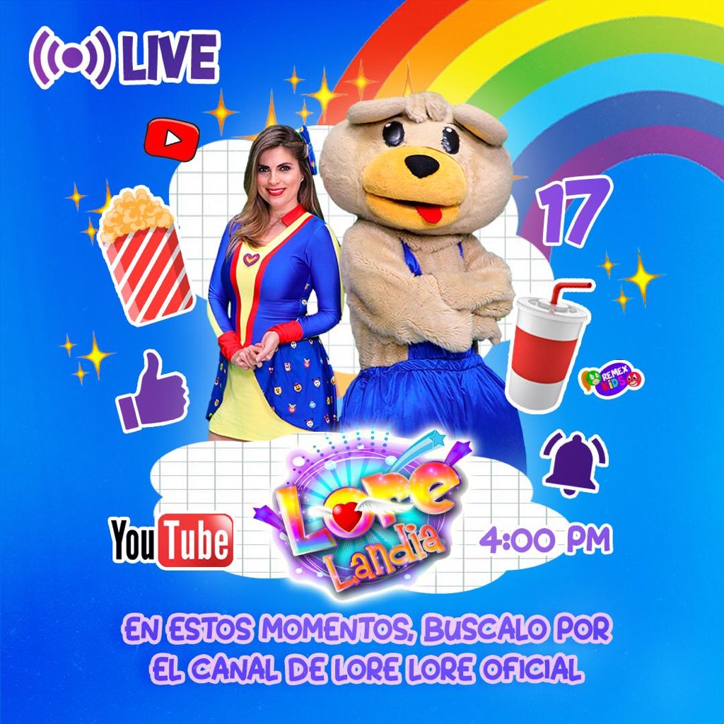 🔴 En estos momentos 🔴 Disfruta el programa #17 de *Lorelandia* 😍 Invitados especiales *@manitotv y <a href="/maskarintv/">maskarin</a> .* 🥳. Busca nuestro LIVE por el canal de <a href="/YouTubeMexico/">YouTube México</a> en <a href="/LoreLoreOf/">Lore Lore</a> ¡No te lo pierdas! 🤩 

➡️ youtu.be/64xT7Gyt5QM.