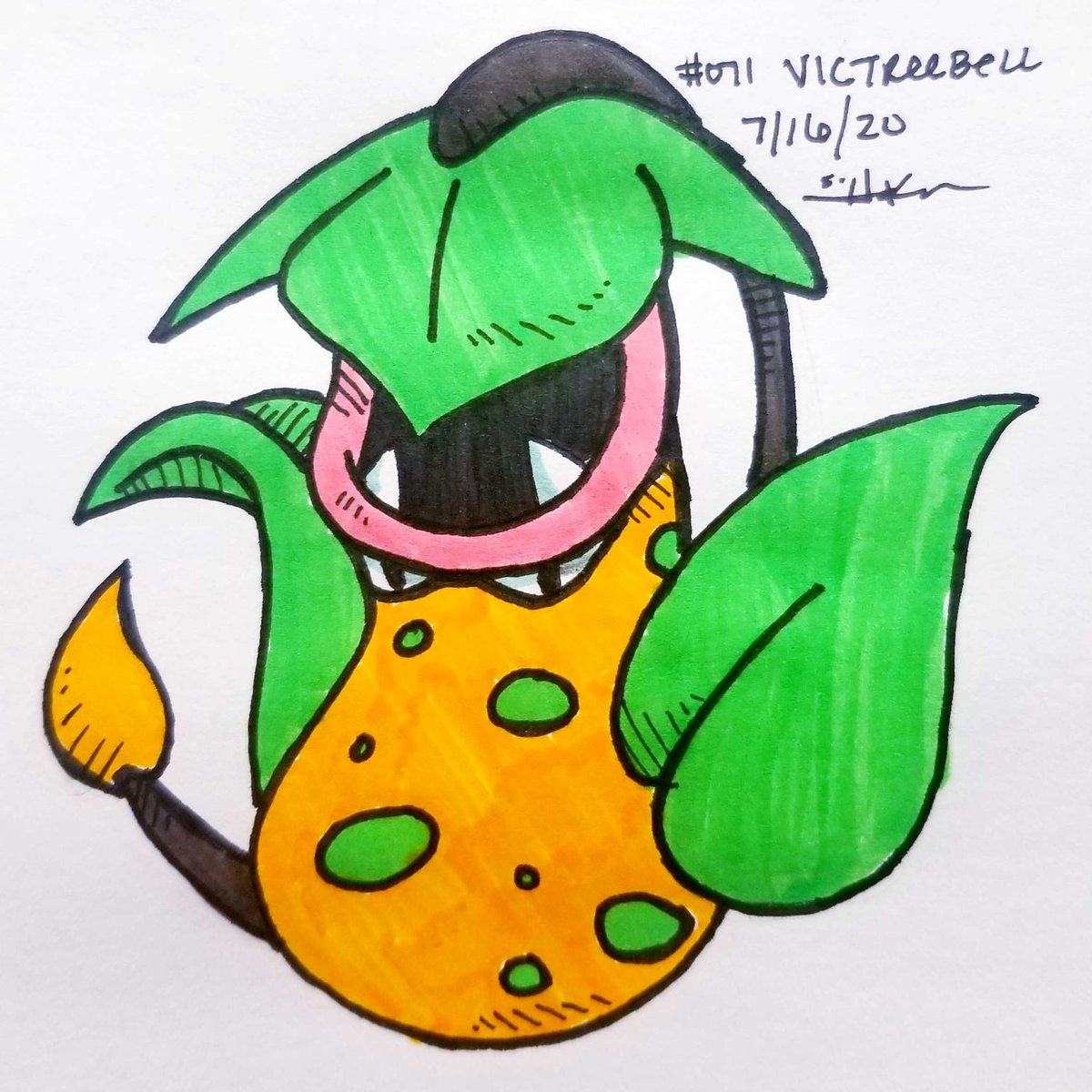 Reverrii_Pixy's tweet image. #DrawEveryPokemon
0715 #Victreebell
#Pokemon • #PokemonArt • #TraditionalArt • #Drawing