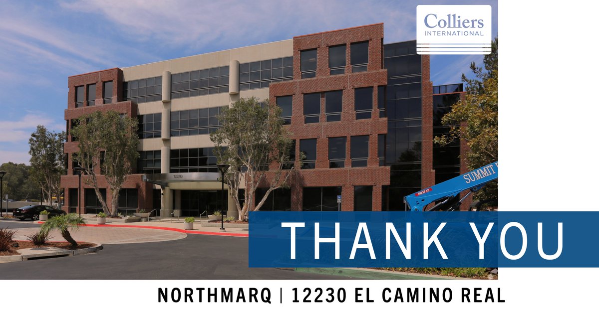 RonMillerSD's tweet photo. Congrats to NorthMarq for renewing their Carmel Valley lease! It was a pleasure working with you!

#CRE #Tenant #collierssandiego #RonMillerColliers #RonMillerSanDiego #OccupierServicesSanDiego #OSSD #ColliersOccupierServicesSanDiego #ColliersOSSD #ColliersOccupierServices https://t.co/LEjPqYl5Kp