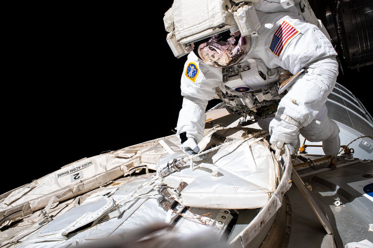 Space_Station's tweet photo. .@Astro_Seal completed his fourth spacewalk this year on July 21 for a total of ten spacewalks throughout his NASA career. More... https://t.co/cpdfeCKKzn https://t.co/oQkjzHWKDN