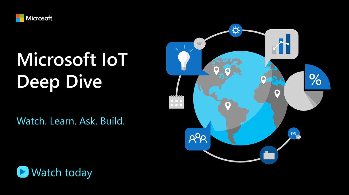 MSIoTDevs's tweet image. Learn and connect with fellow developers and architects when you attend the Microsoft #IoT Deep Dive events. Check out upcoming topics and dates – and come prepared to ask questions during our live Q&amp;amp;A. msft.it/6010TWOUm #MSIoT #IoTDev