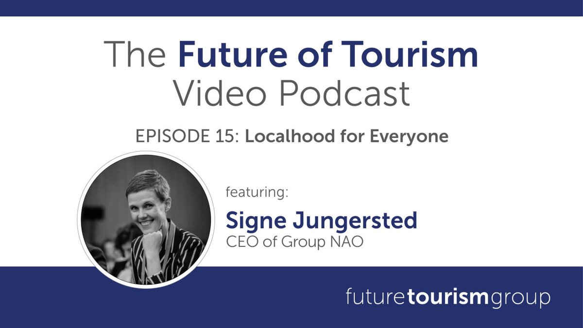 simpleview's tweet photo. This week on The Future of Tourism, David is joined by Signe Jungersted, CEO of @group_nao, to discuss the concept of Localhood and why it means "the end of tourism as we know it." https://t.co/BN2MeYaNMQ https://t.co/mQoIcYMiCQ