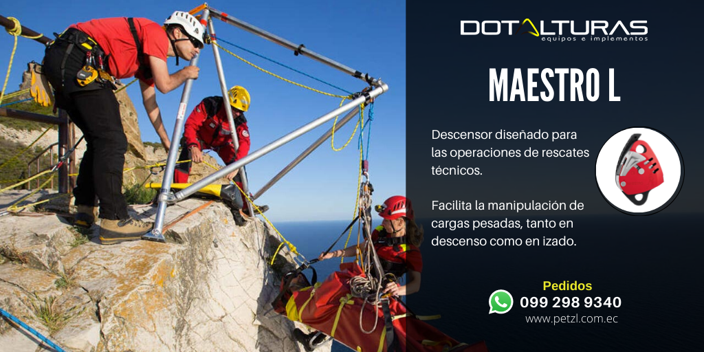 dotalturas's tweet photo. MAESTRO® L
✔ La empuñadura ergonómica y el freno integrado permiten controlar cómodamente el descenso.
LINK: https://t.co/JDrmyR3qd8
Pedidos: 📲 099 298 9340
#dotalturas #petzlenecuador #maestrol #descensor https://t.co/FBVQzdImg9