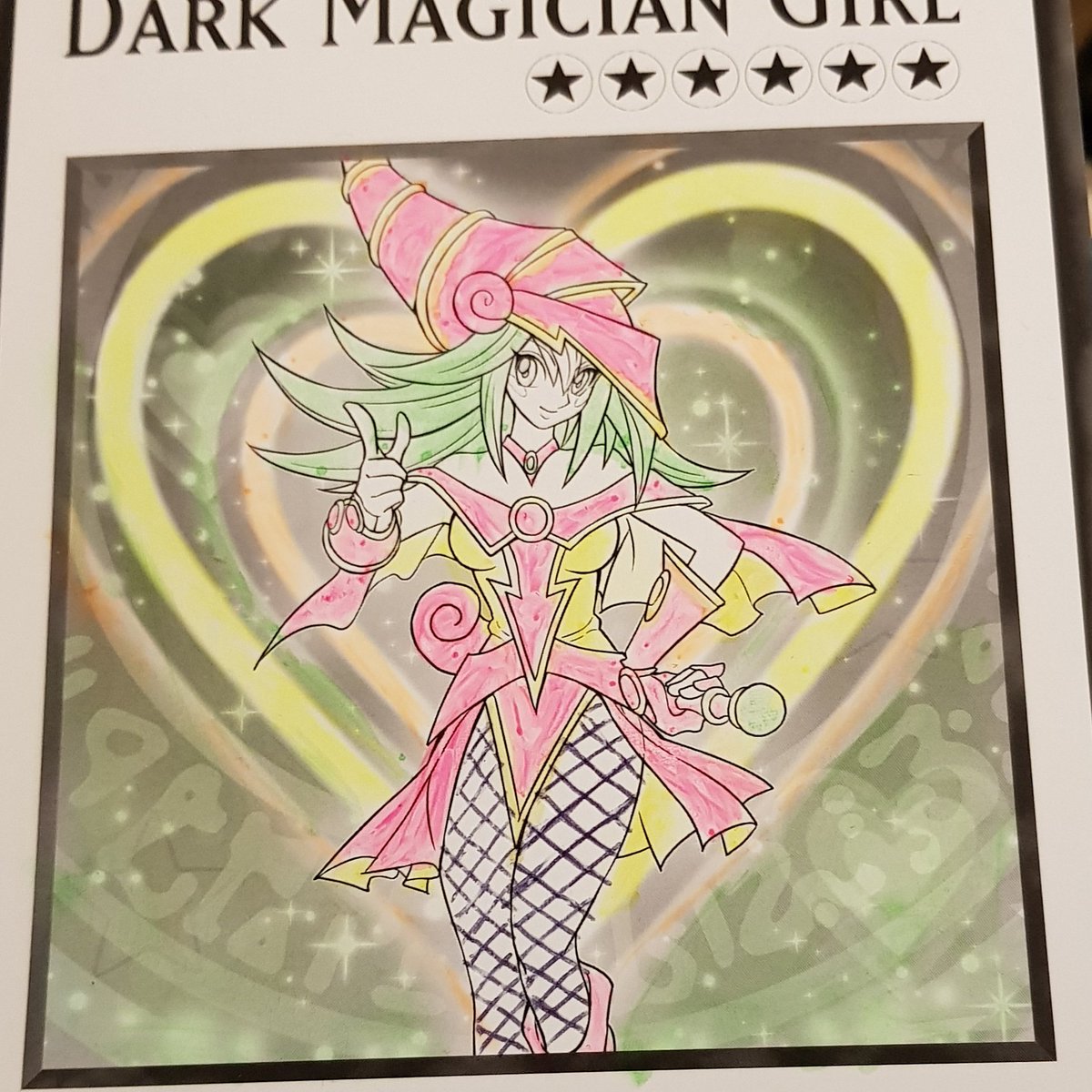 czarleehall's tweet photo. Finally got round to colouring her in. #yugioh #dueloverload #darkmagiciangirl https://t.co/2BwDYQZGkS