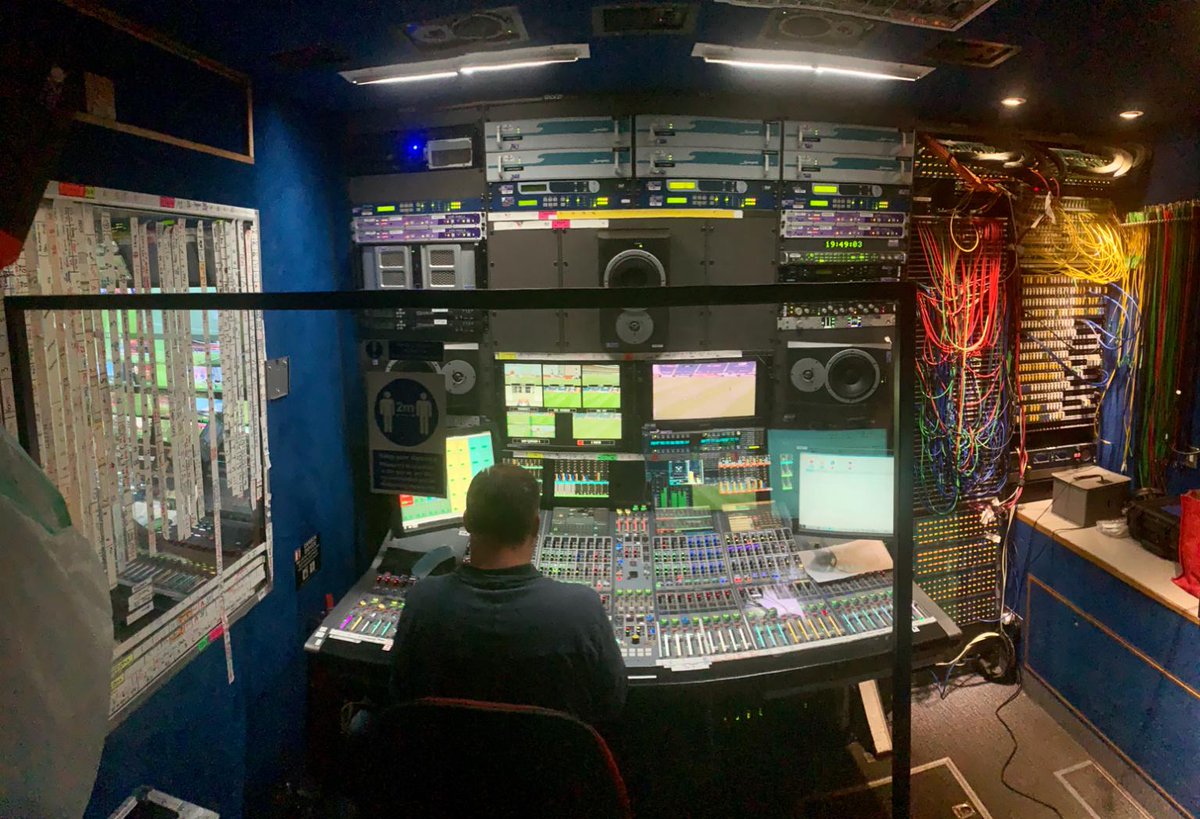 calrecaudio's tweet photo. It was great to see a @calrecaudio Apollo audio console in action at the #FACupSemiFinal @wembleystadium at the weekend.
Thanks to Richard Williams, Senior Audio Guarantee at #EuroMediaGroup / @TelegenicOB for sharing some behind the scenes photos at Wembley. https://t.co/G1Yho5aXLZ