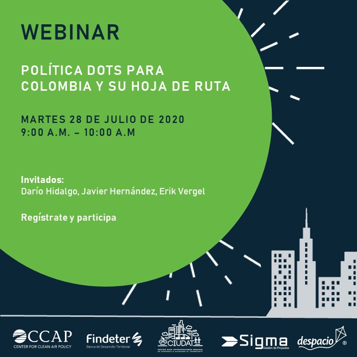 despacio_org's tweet photo. ¿Saben qué es el Desarrollo Orientado al Transporte Sostenible (#DOTS)? ¿Sabían que se va a proponer una política para Colombia sobre este tema? ¿Quieren saber más? Los invitamos a este webinar #recomendadísimo con @dhidalgo65, @ErikVergel y @Javierhl_10: https://t.co/pJ3CxVyCrF https://t.co/iSyt6BmdVY