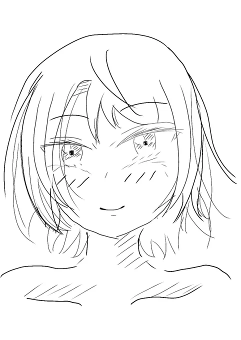 絵柄模索中の落書きスバルちゃん 