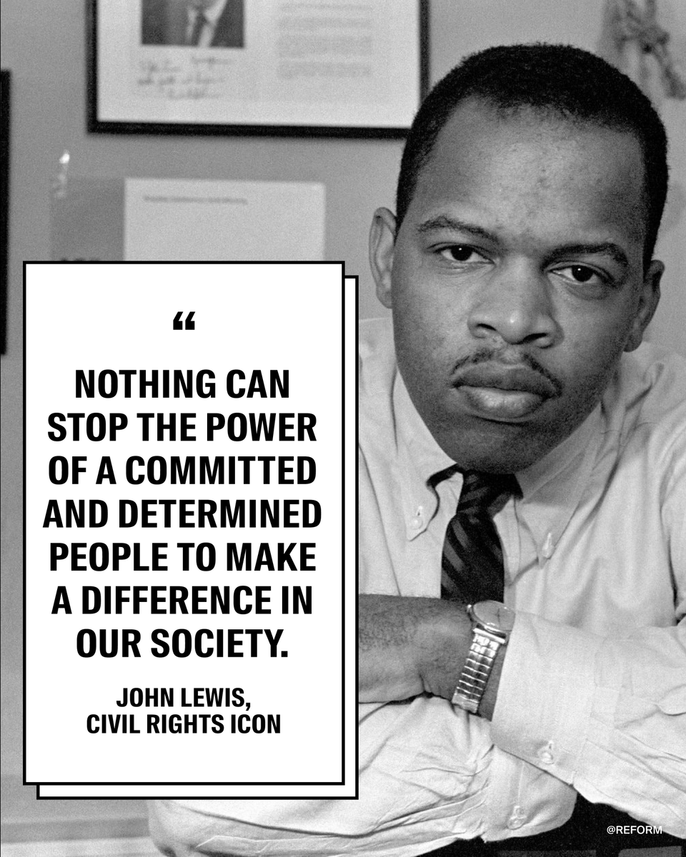 REFORM's tweet photo. Stay committed. Stay determined. We will reform the system 👊 #reformprobation
Rest in power, @repjohnlewis 💛 https://t.co/qCoXnklRky